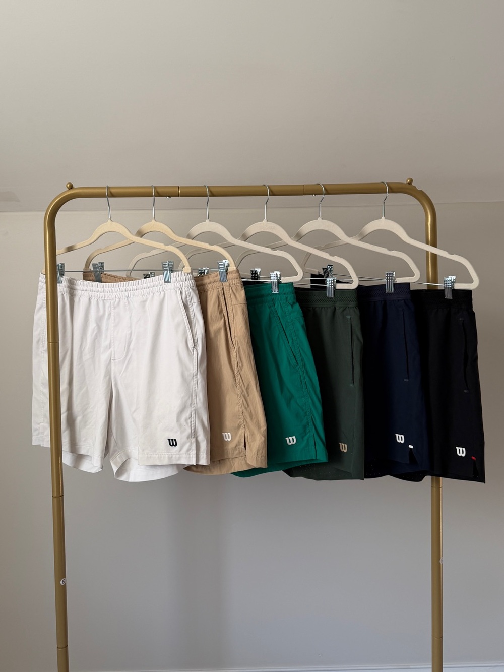 Lot of 6 Wilson Tennis Volley Shorts 6" and Tournament Short 7” Unlined Sz L